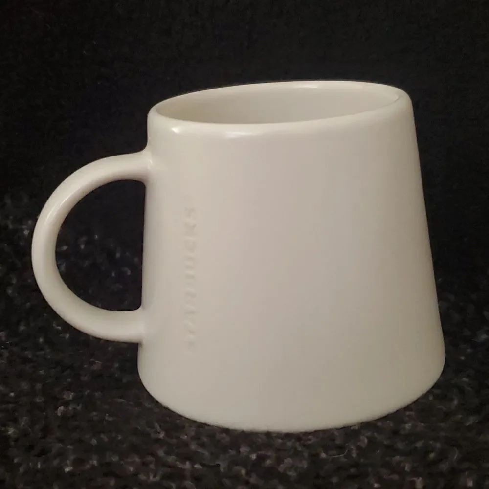 Starbucks 2014 White Tapered Coffee Mug 16 oz